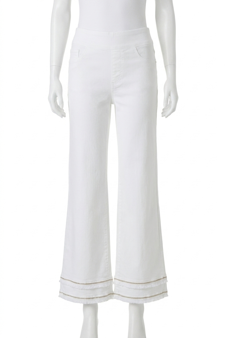 NEW JOSEPH RIBKOFF bootcut pants in white